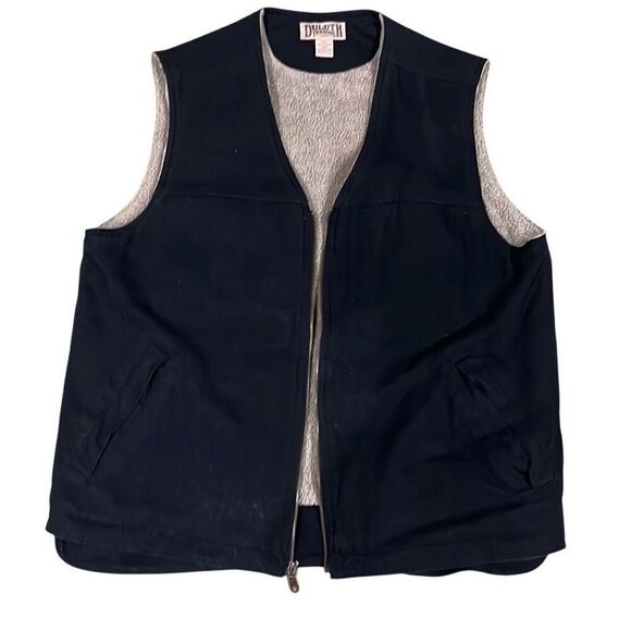 Duluth Trading Co Men’s Large Black with Interior Khaki Fleece Full Zip Hunting - Picture 7 of 11